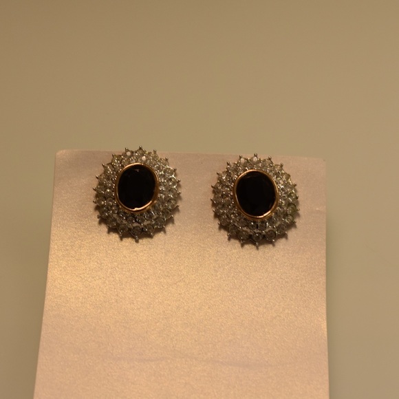 NWT-Post back Halo Earrings #E-G251 - Picture 3 of 4